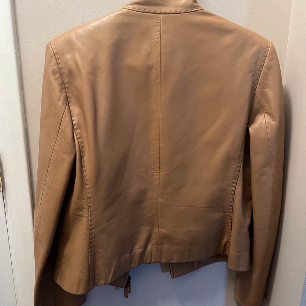 Tan Leather Jacket - Picture 4 of 5